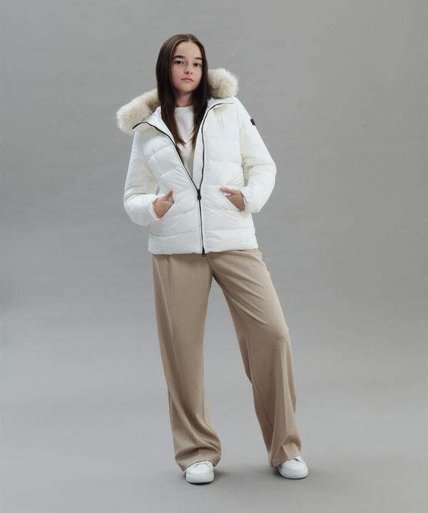 White quilted puffer jacket 2025