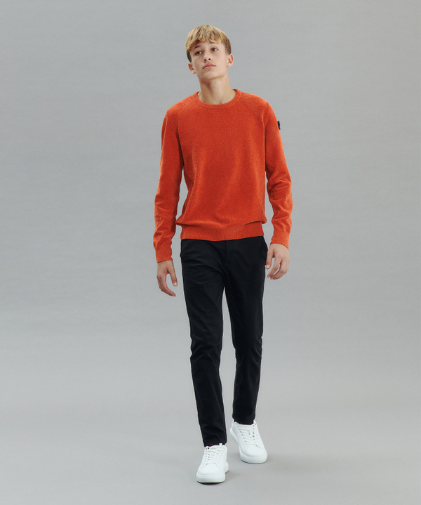 Orange chenille sweater new arrivals