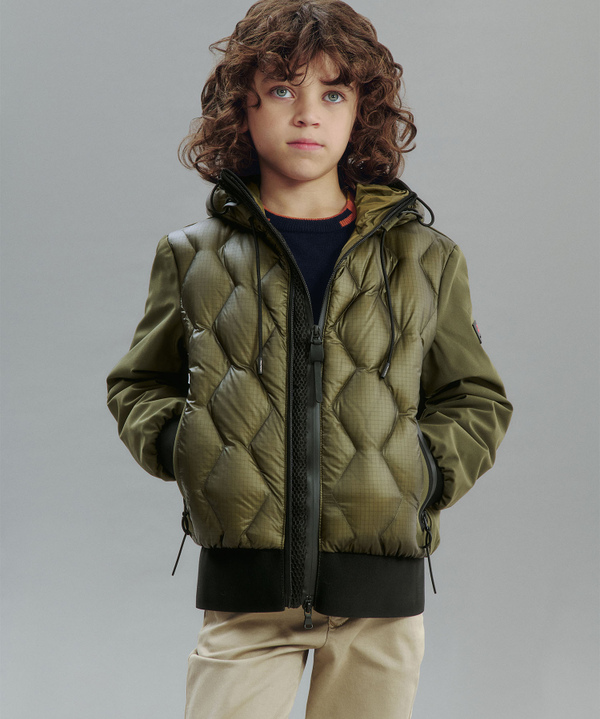 Ripstop Bomber Jacket With Diamond Quilting - Peuterey