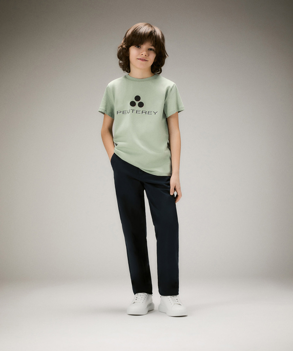 T-shirt con lettering ombreggiato in gomma - Peuterey