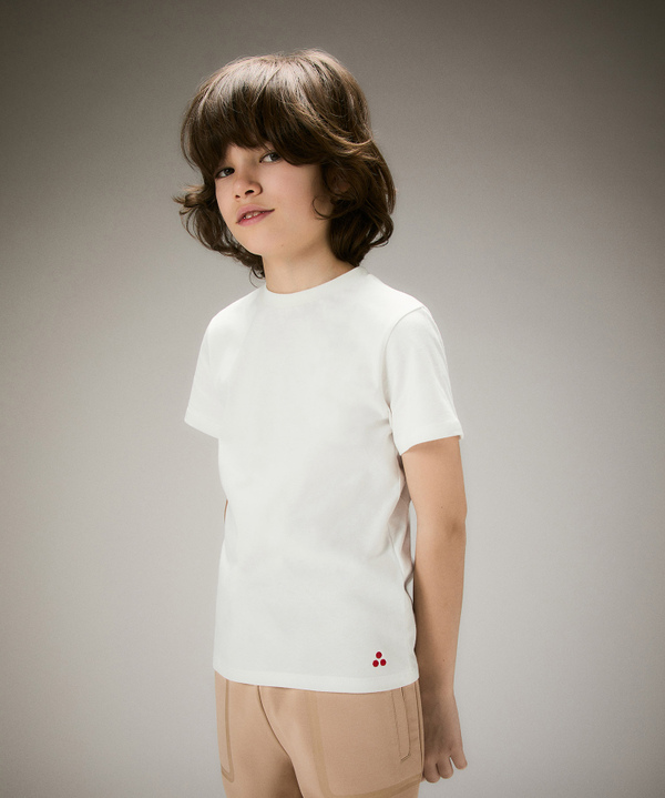T-shirt di cotone con logo ricamato - Peuterey