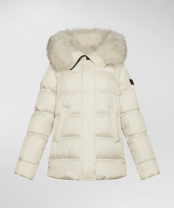 Down jacket with hood and side zips - Peuterey