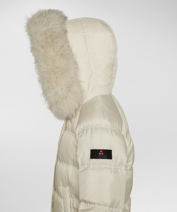 Down jacket with hood and side zips - Peuterey