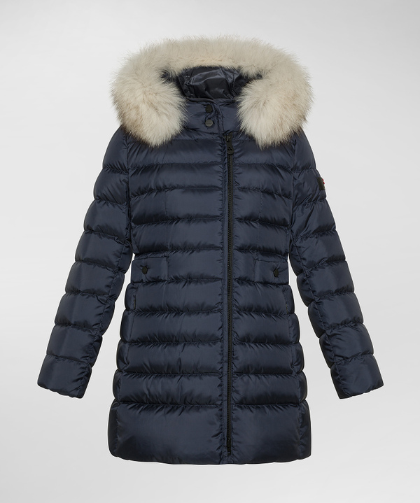 Fur-trimmed hooded down jacket - Peuterey