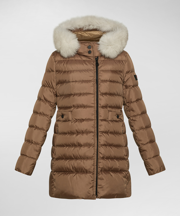 Fur-trimmed hooded down jacket - Peuterey