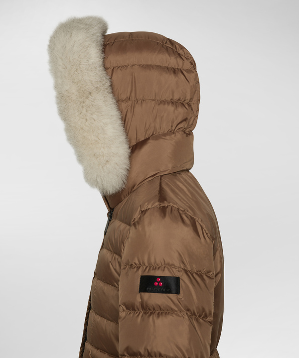 Fur-trimmed hooded down jacket - Peuterey