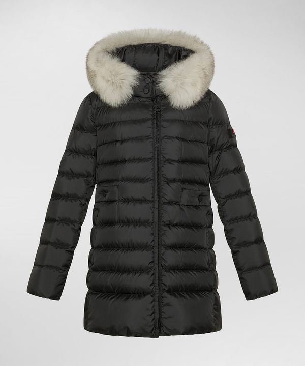 Fur-trimmed hooded down jacket - Peuterey