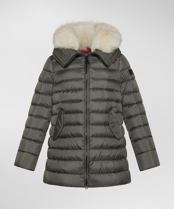 Daunenjacke mit großer Fellkapuze - Peuterey