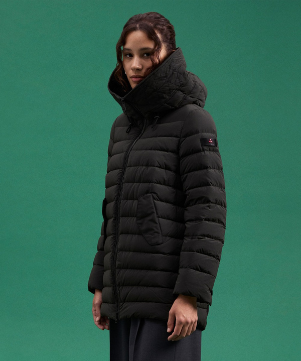 Long down jacket with matching colour fur - Peuterey