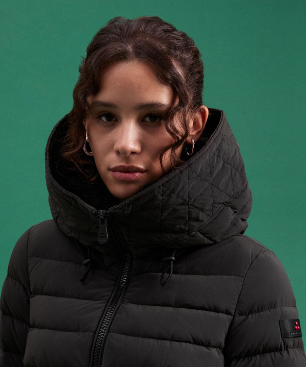 Long down jacket with matching colour fur - Peuterey
