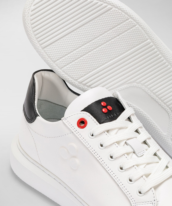 Leder-Sneaker mit geprägtem Logo - Peuterey