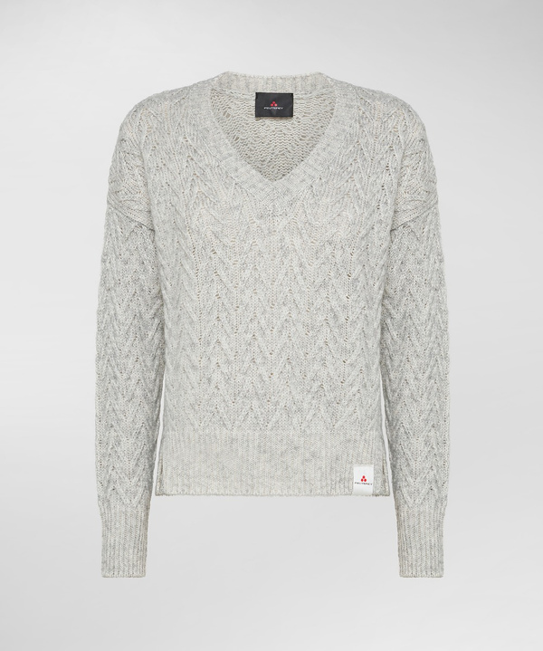 V-neck sweater with geometric pattern - Peuterey