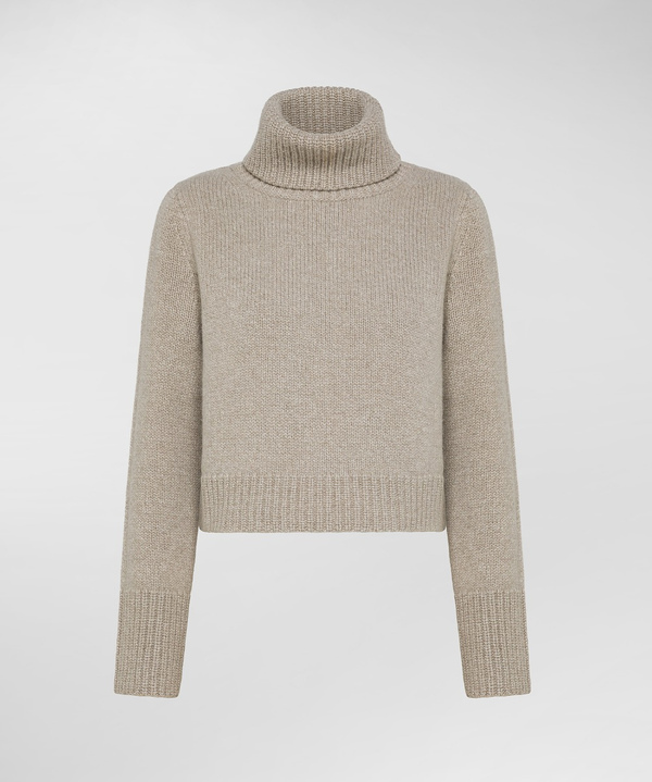 STRANDED CASHMERE BLEND SWEATER - Peuterey