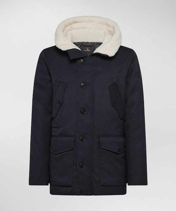 Double Material Jacket With Teddy-Bear Lining - Peuterey