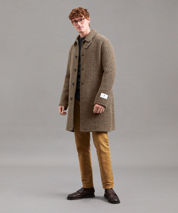 Cappotto In Lana Mohair E Alpaca - Peuterey