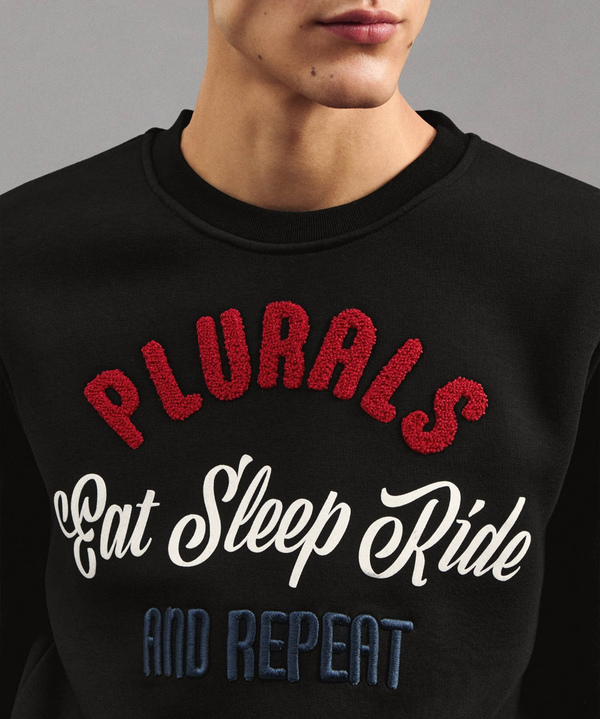 RUNDHALS-SWEATSHIRT AUS ANGERAUTER BAUMWOLLE - Peuterey