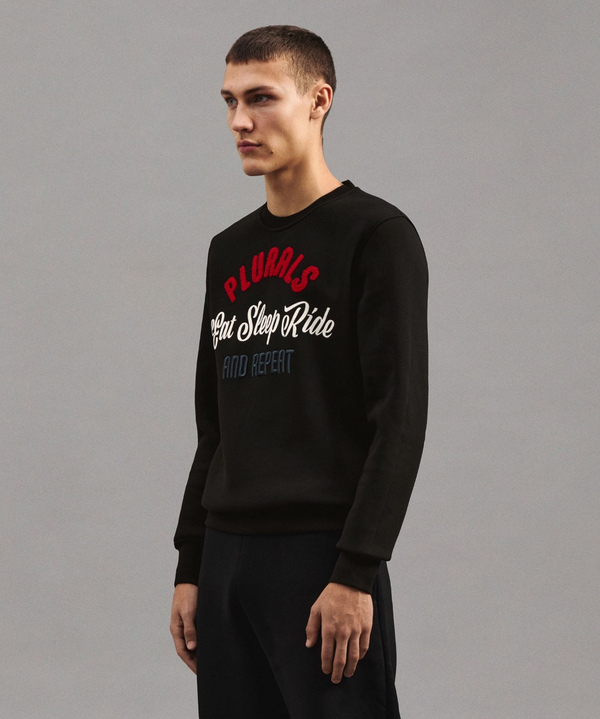 RUNDHALS-SWEATSHIRT AUS ANGERAUTER BAUMWOLLE - Peuterey