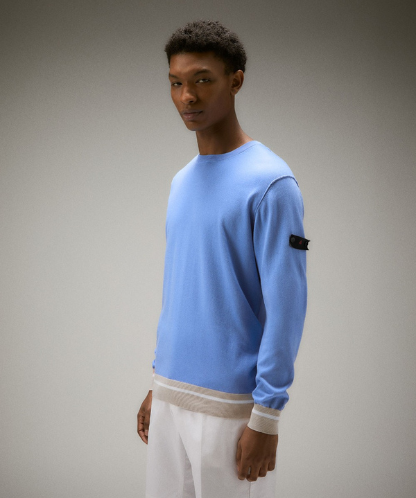 Pullover aus Baumwolltrikot mit kontrastierenden Details - Peuterey