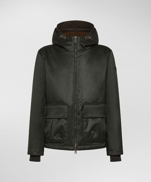 Giacca in cordura con cappuccio ecofur - Peuterey