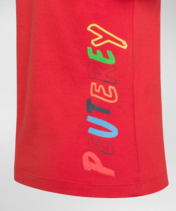 T-shirt with small multicolour logo - Peuterey
