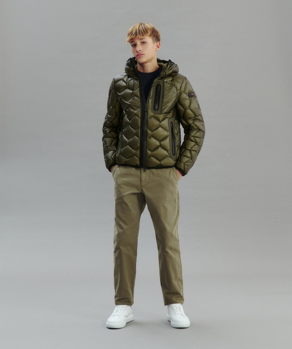 Modern Down Jacket With Geometric Quilting - Peuterey