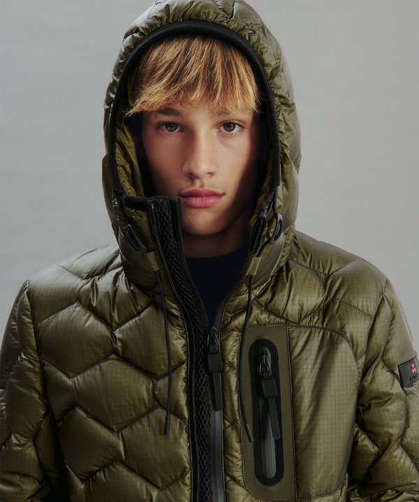 Modern Down Jacket With Geometric Quilting - Peuterey