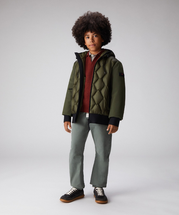 RIPSTOP BOMBER JACKET WITH DIAMOND QUILTING - Peuterey