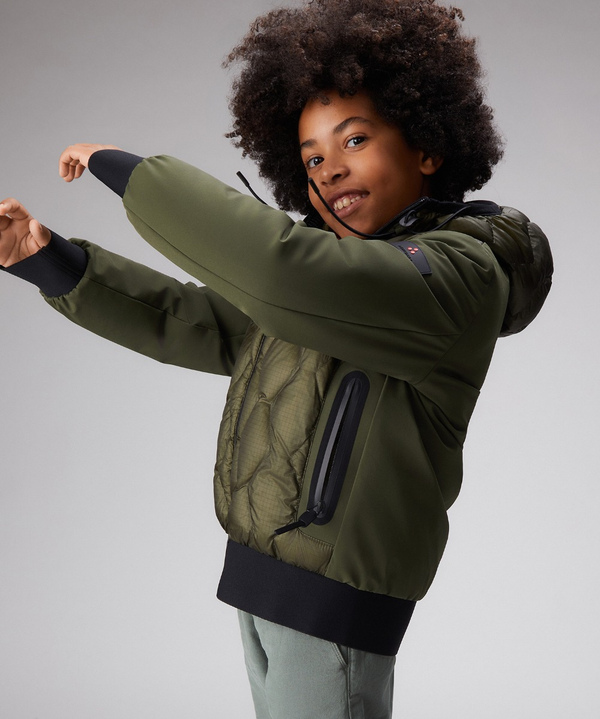 RIPSTOP BOMBER JACKET WITH DIAMOND QUILTING - Peuterey