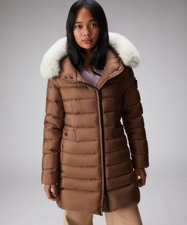 Piumino con cappuccio bordato di pelliccia - Peuterey