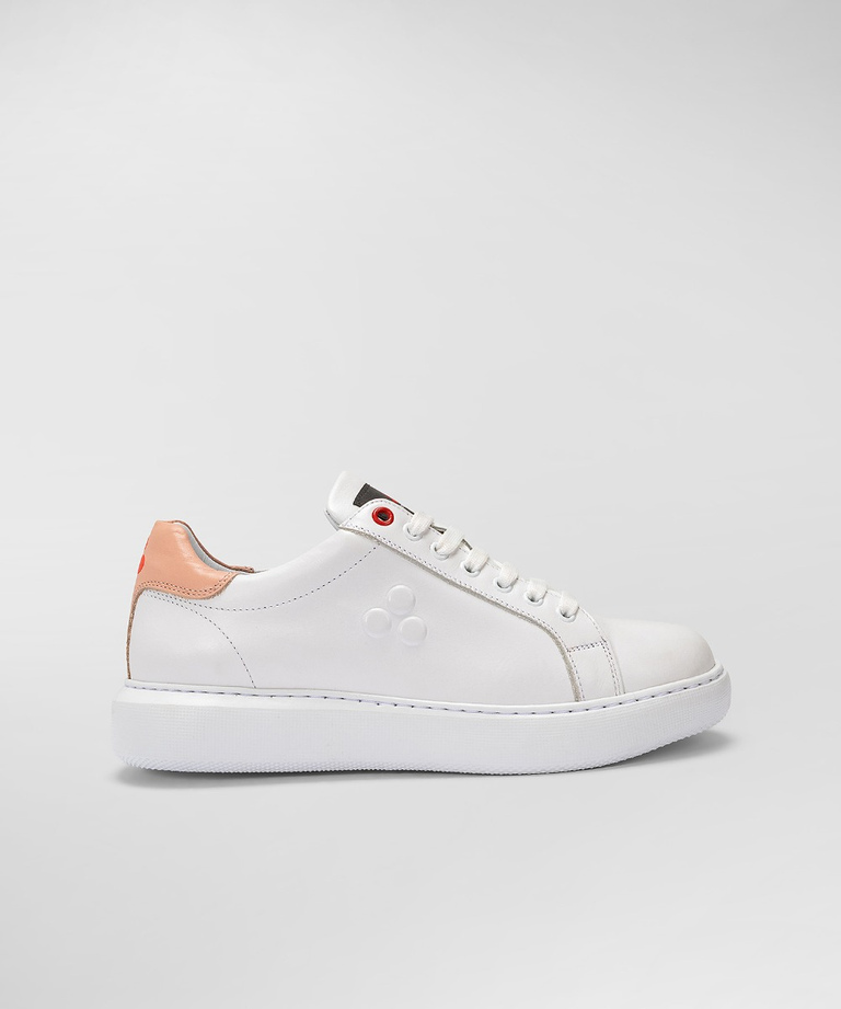 Leather trainers with embossed logo - Clothing & Accessories | Peuterey