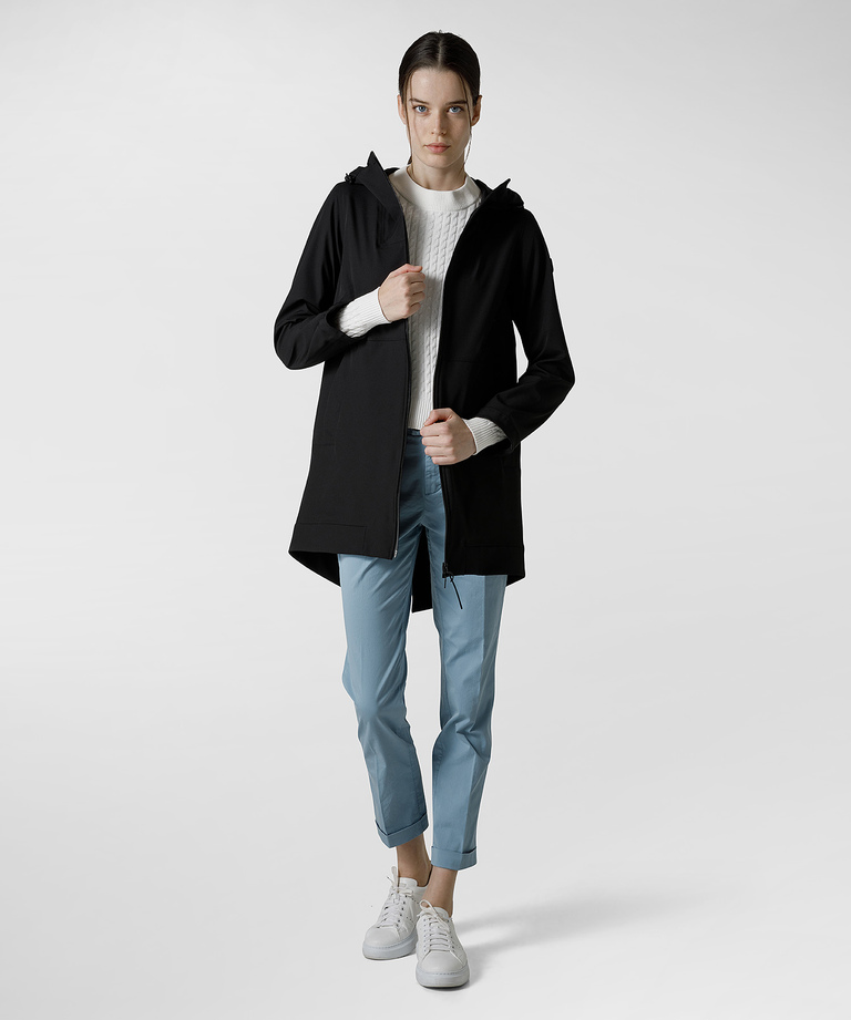 Swallow tail parka in stretch nylon - Look of the week | Peuterey