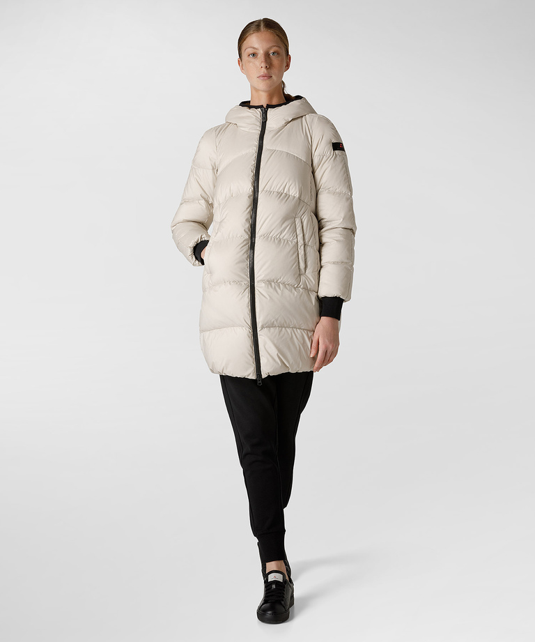 Long down jacket in recycled fabric - Women's water repellent jackets | Peuterey
