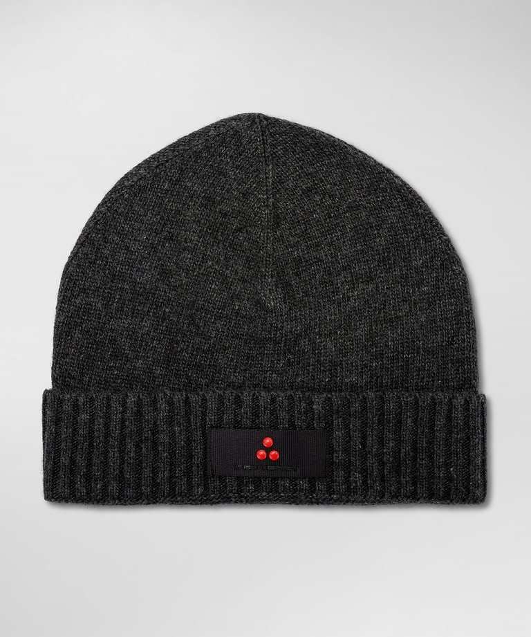 Wool blend tricot hat - Winter clothing for men | Peuterey