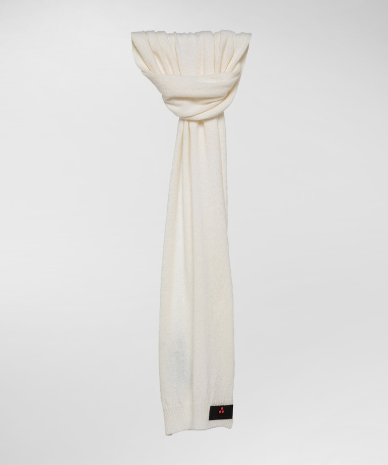 Schal aus Wollmisch-Trikot mit Logoband | Peuterey