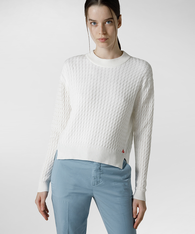 Knitted fabric braided sweater - Clothing & Accessories | Peuterey