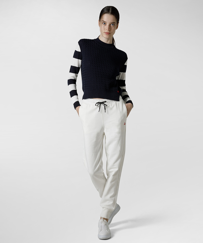 Sweater with striped sleeves - sale woman | Peuterey