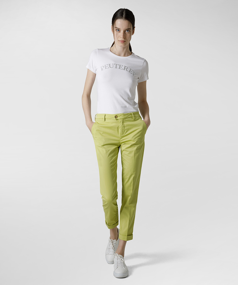 Pantaloni chino in gabardina di cotone stretch - Abbigliamento | Peuterey