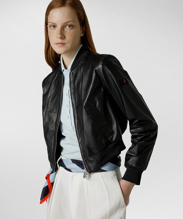 Soft leather biker jacket - Eco-Friendly Clothing | Peuterey