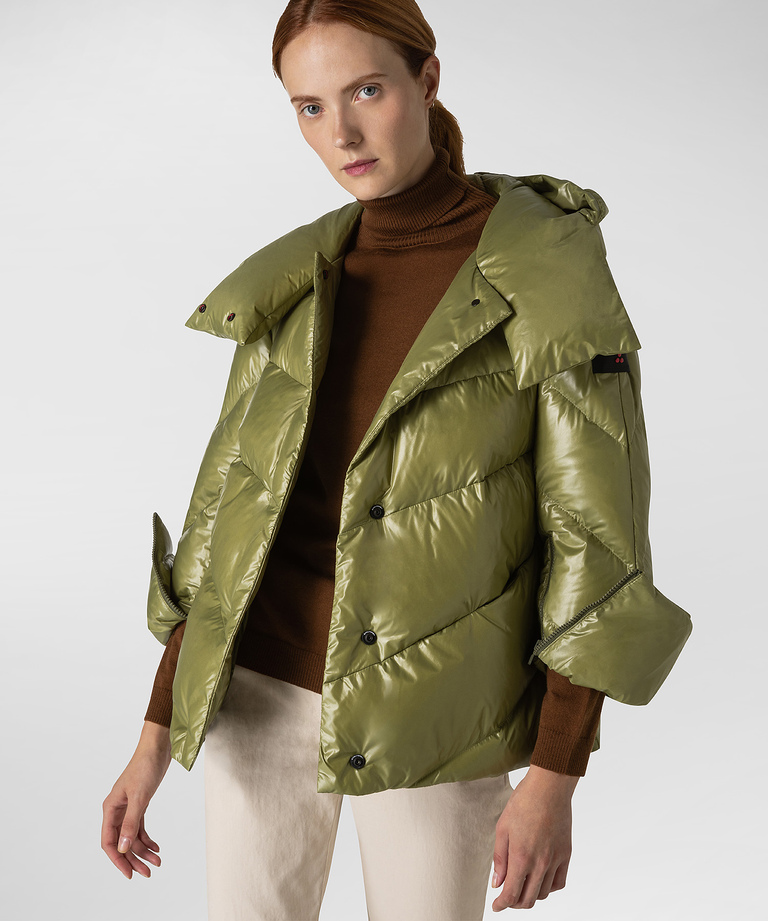Eco-sustainable, shiny down jacket - Jacket With Recycled Down Padding | Peuterey