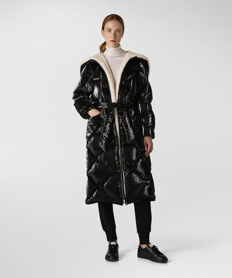 Long down jacket with aviator-type hood - Jackets | Peuterey