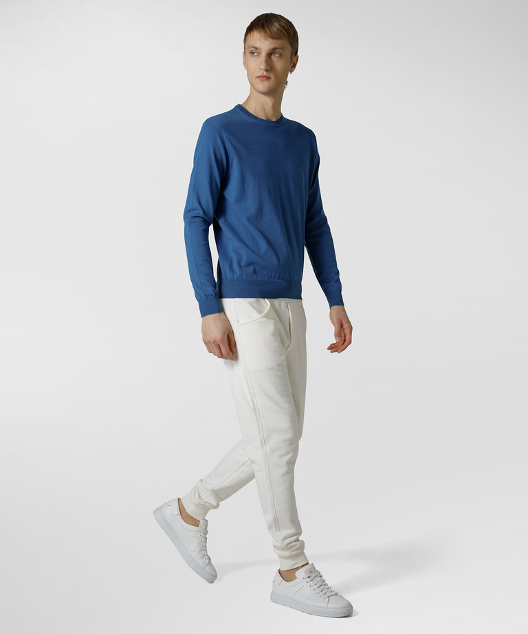 Knitted fabric sweater with small, embroidered logo - Spring-Summer 2022 Menswear | Peuterey
