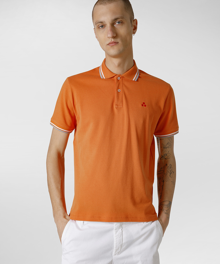 Kurzärmeliges Poloshirt aus Stretch-Baumwolle - Hero Products | Peuterey