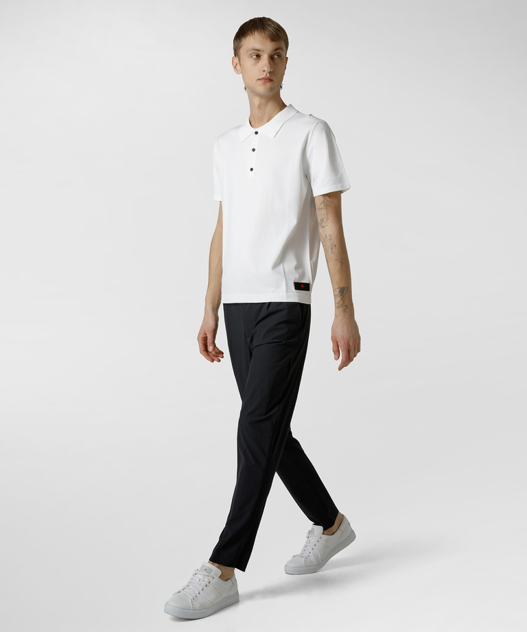 Slim fit, elasticated polo shirt. - Look Of The Week | Peuterey