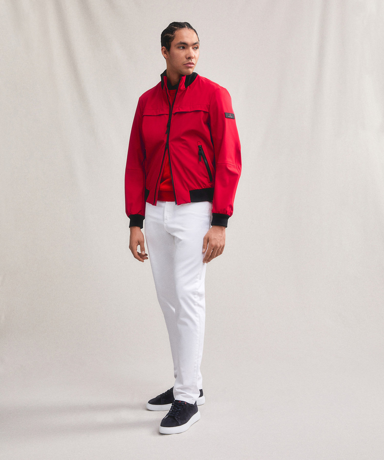 Smooth bomber jacket in stretch fabric - Permanent Collection | Peuterey