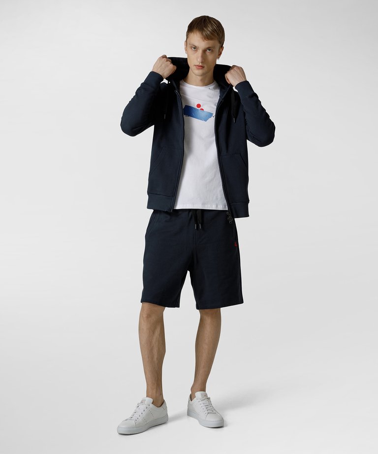 Hooded sweatshirt with dual pull zip - Top And Knitwear | Peuterey