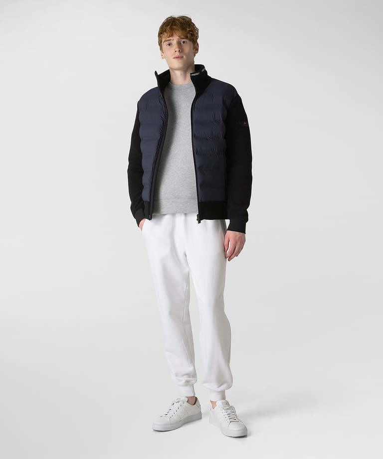 Dual-material stretch down proof bomber jacket - Winter clothing for men | Peuterey