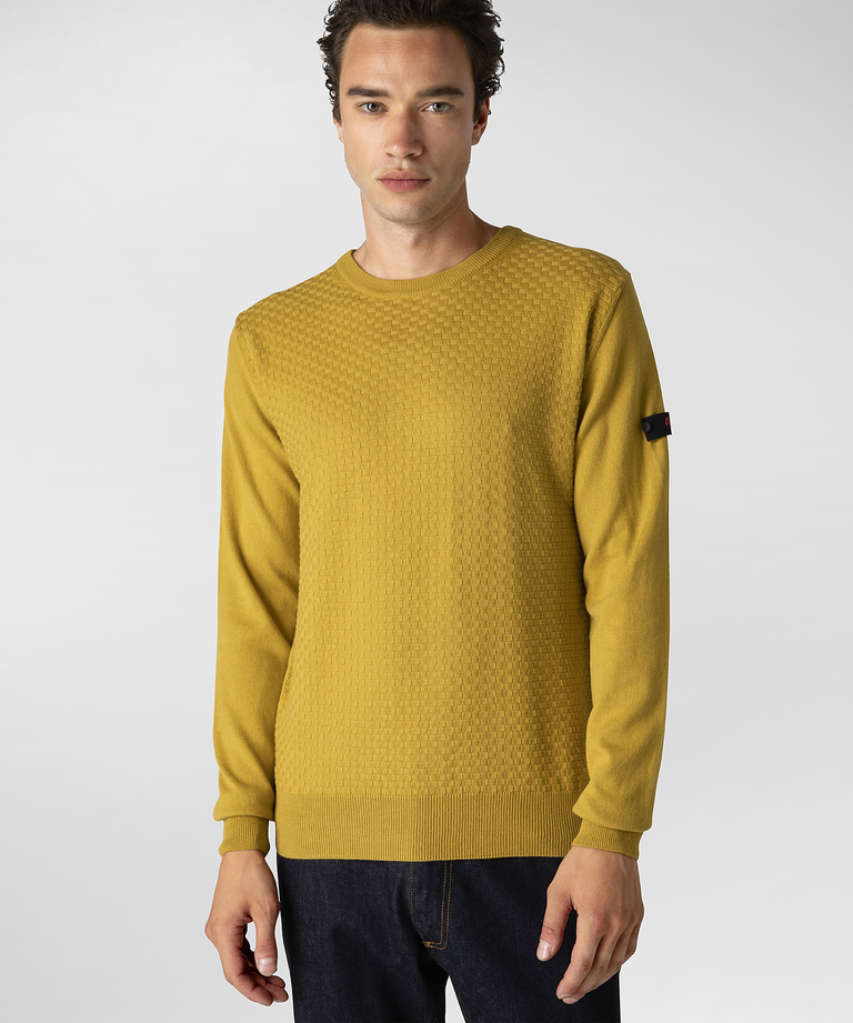 Round neck jumper with detachable personalisation - Elegant men's clothing - Special occasion apparel | Peuterey