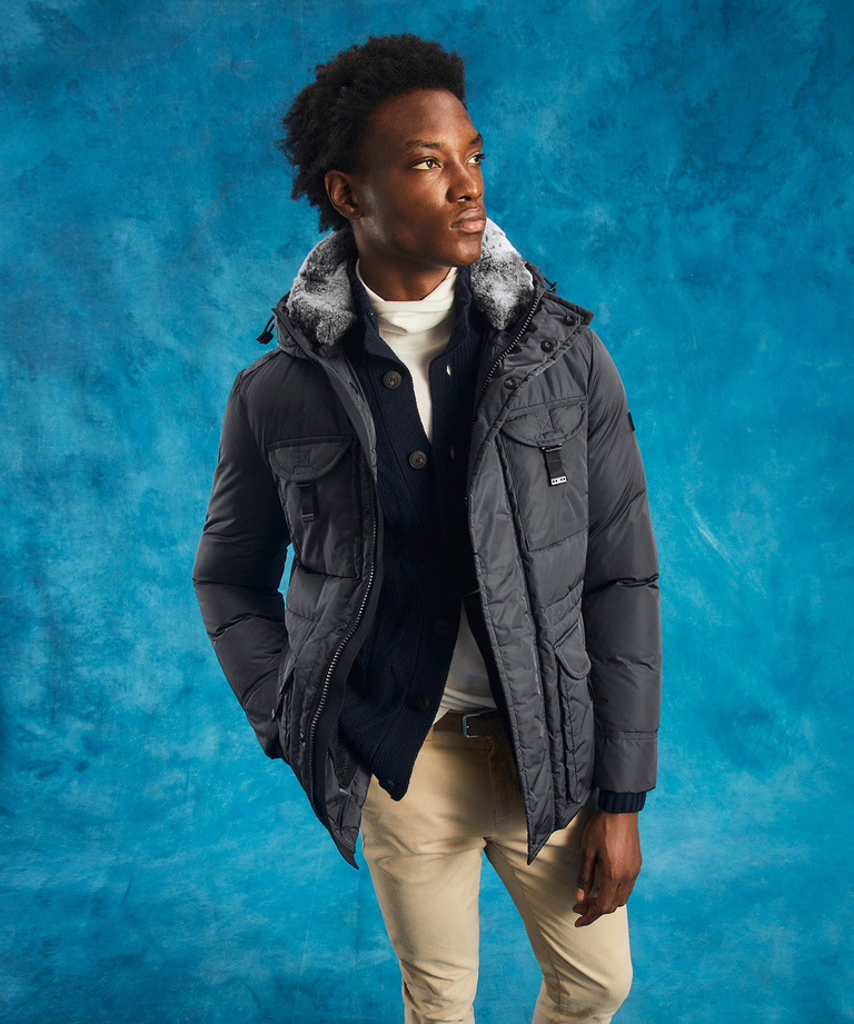 Urban field jacket con collo in pelliccia - Giacche invernali Uomo | Peuterey