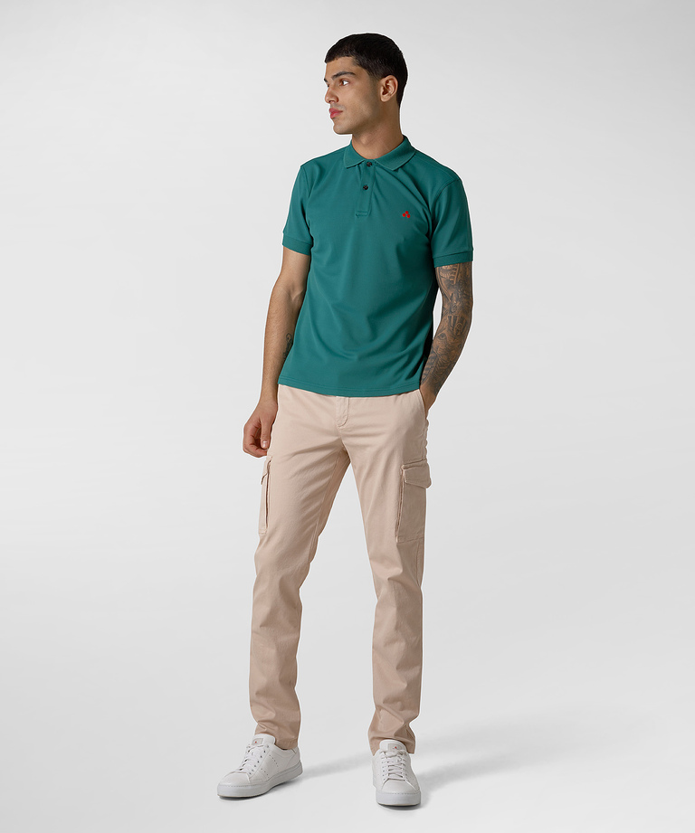 Poloshirt aus Stretch-Nylon-Jersey - Look of the week | Peuterey