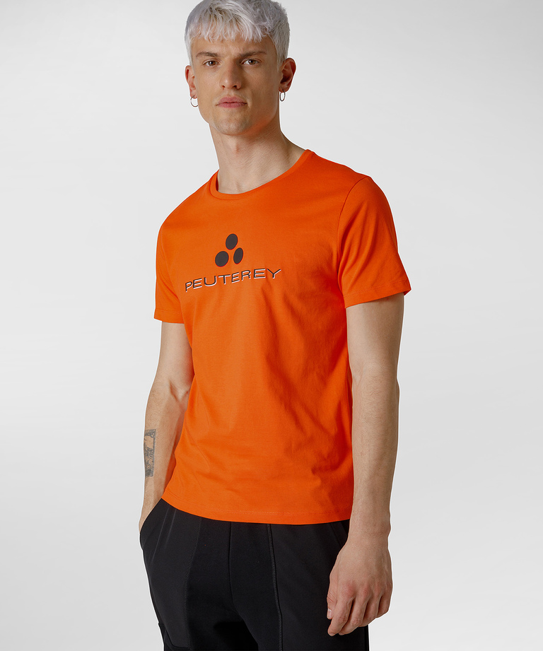 T-shirt with front logo print - Logo Evolution | Peuterey